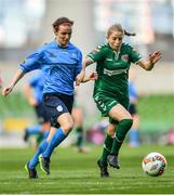 5 November 2017; Dearbhaile Beirne of UCD Waves in action against Katie McCarthy of Cork City WFC during the Continental Tyres FAI Women's Cup Final match between Cork City WFC and UCD Waves at the Aviva Stadium in Dublin. Photo by Ramsey Cardy/Sportsfile