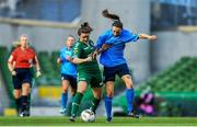 5 November 2017; Claire Shine of Cork City WFC in action against Aisling Dunbar of UCD Waves during the Continental Tyres FAI Women's Cup Final match between Cork City WFC and UCD Waves at the Aviva Stadium in Dublin. Photo by Ramsey Cardy/Sportsfile