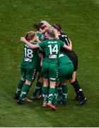 5 November 2017; Cork City WFC players celebrate at the final whistle following the Continental Tyres FAI Women's Cup Final match between Cork City WFC and UCD Waves at Aviva Stadium in Dublin. Photo by Sam Barnes/Sportsfile