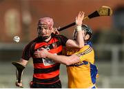 5 November 2017; Billy O'Keeffe of Ballygunner in action against Jamie Shanahan of Sixmilebridge during the AIB Munster GAA Hurling Senior Club Championship Semi-Final match between Ballygunner and Sixmilebridge at Walsh Park in Waterford. Photo by Piaras Ó Mídheach/Sportsfile