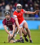 5 November 2017; Jake Malone of Cuala in action against Thomas Kenny of Dicksboro during the AIB Leinster GAA Hurling Senior Club Championship Quarter-Final match between Cuala and Dicksboro at Parnell Park in Dublin. Photo by Brendan Moran/Sportsfile