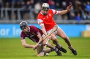 5 November 2017; Jake Malone of Cuala in action against Thomas Kenny of Dicksboro during the AIB Leinster GAA Hurling Senior Club Championship Quarter-Final match between Cuala and Dicksboro at Parnell Park in Dublin. Photo by Brendan Moran/Sportsfile