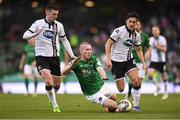 5 November 2017; Stephen Dooley of Cork City in action against Patrick McEleney, left and Jamie McGrath of Dundalk during the Irish Daily Mail FAI Senior Cup Final match between Cork City and Dundalk at Aviva Stadium in Dublin. Photo by Eóin Noonan/Sportsfile