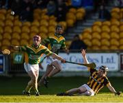 5 November 2017; Killian Leonard of Kilcormac - Killoughey in action against Plunkett Maxwell of Castletown Geoghegan during the AIB Leinster GAA Hurling Senior Club Championship Quarter-Final match between Kilcormac - Killoughey and Castletown Geoghegan at Bord na Mona O'Connor Park in Tullamore, Co Offaly. Photo by Philip Fitzpatrick/Sportsfile Picture credit: Barry Cregg / SPORTSFILE