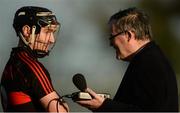 5 November 2017; Pauric Mahony of Ballygunner is interviewed by Brian Carthy, Gaelic Games Correspondent and Commentator at RTÉ, after the AIB Munster GAA Hurling Senior Club Championship Semi-Final match between Ballygunner and Sixmilebridge at Walsh Park in Waterford. Photo by Piaras Ó Mídheach/Sportsfile