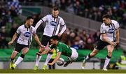 5 November 2017; Jimmy Keohane of Cork City in action against Robbie Benson, left, Patrick McEleney, centre, and Brian Gartland of Dundalk during the Irish Daily Mail FAI Senior Cup Final match between Cork City and Dundalk at the Aviva Stadium in Dublin. Photo by Ramsey Cardy/Sportsfile