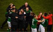 5 November 2017; Cork City players celebrate after winning the penalty shoot out during the Irish Daily Mail FAI Senior Cup Final match between Cork City and Dundalk at Aviva Stadium in Dublin. Photo by Sam Barnes/Sportsfile