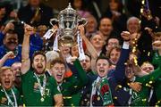 5 November 2017; Cork City players celebrate with the Irish Daily Mail FAI Senior Challenge Cup following the Irish Daily Mail FAI Senior Cup Final match between Cork City and Dundalk at Aviva Stadium in Dublin. Photo by Ramsey Cardy/Sportsfile