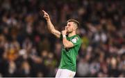 5 November 2017; Steven Beattie of Cork City celebrates after scoring a penalty during the Irish Daily Mail FAI Senior Cup Final match between Cork City and Dundalk at Aviva Stadium in Dublin. Photo by Eóin Noonan/Sportsfile