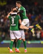 5 November 2017; Garry Buckley of Cork City celebrates with team mates after the Irish Daily Mail FAI Senior Cup Final match between Cork City and Dundalk at Aviva Stadium in Dublin. Photo by Eóin Noonan/Sportsfile