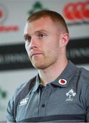 6 November 2017; Keith Earls during an Ireland Rugby Press Conference at Carton House in Maynooth, Kildare. Photo by Ramsey Cardy/Sportsfile