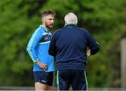 7 November 2017; Zach Tuohy, left, in conversation with manager Joe Kernan during Ireland International Rules squad training at Wesley College, St Kilda Road Complex, Melbourne, Australia. Photo by Ray McManus/Sportsfile