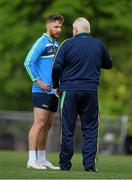 7 November 2017; Zach Tuohy, left, in conversation with manager Joe Kernan during Ireland International Rules squad training at Wesley College, St Kilda Road Complex, Melbourne, Australia. Photo by Ray McManus/Sportsfile