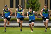 7 November 2017; Pearce Hanley, left, Niall Grimley, Sean Powter and Conor Sweeney, right, during Ireland International Rules squad training at Wesley College, St Kilda Road Complex, Melbourne, Australia. Photo by Ray McManus/Sportsfile