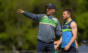 7 November 2017; Coach John McCloskey with Chris Barrett during Ireland International Rules squad training at Wesley College, St Kilda Road Complex, Melbourne, Australia. Photo by Ray McManus/Sportsfile