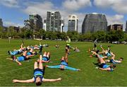 7 November 2017; Members of the squad warm down after Ireland International Rules squad training at Wesley College, St Kilda Road Complex, Melbourne, Australia. Photo by Ray McManus/Sportsfile