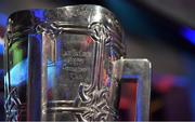 3 November 2017; Detail view of the Liam MacCarthy cups during the PwC All Stars 2017 at the Convention Centre in Dublin. Photo by Brendan Moran/Sportsfile