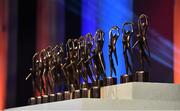 3 November 2017; A general view of All Star trophies during the PwC All Stars 2017 at the Convention Centre in Dublin. Photo by Brendan Moran/Sportsfile