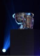 3 November 2017; A general view of the Sam Maguire and Liam MacCarthy cups during the PwC All Stars 2017 at the Convention Centre in Dublin. Photo by Brendan Moran/Sportsfile