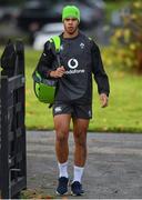 7 November 2017; Adam Byrne arrives for Ireland rugby squad training at Carton House in Maynooth, Kildare. Photo by Brendan Moran/Sportsfile