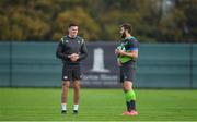 7 November 2017; Jacob Stockdale, left, and Kieran Treadwell during Ireland rugby squad training at Carton House in Maynooth, Kildare. Photo by Brendan Moran/Sportsfile