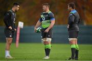 7 November 2017; Sean O'Brien with Conor Murray, left, and CJ Stander, right, during Ireland rugby squad training at Carton House in Maynooth, Kildare. Photo by Brendan Moran/Sportsfile