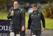 7 November 2017; Devin Toner, left, and Iain Henderson arrive for Ireland rugby squad training at Carton House in Maynooth, Kildare. Photo by Brendan Moran/Sportsfile