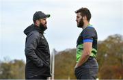 7 November 2017; Defence coach Andy Farrell, left, in conversation with Stuart McCloskey during Ireland rugby squad training at Carton House in Maynooth, Kildare. Photo by Brendan Moran/Sportsfile