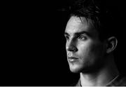 7 November 2017; (EDITOR'S NOTE: Image has been converted to black & white) Joey Carbery poses for a portrait after an Ireland rugby press conference at Carton House in Maynooth, Kildare. Photo by Brendan Moran/Sportsfile