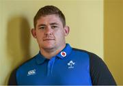 7 November 2017; Tadhg Furlong poses for a portrait after an Ireland rugby press conference at Carton House in Maynooth, Kildare. Photo by Brendan Moran/Sportsfile