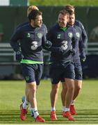 8 November 2017; Harry Arter, left, and Aiden McGeady during Republic of Ireland squad training at FAI National Training Centre in Abbotstown, Dublin. Photo by Matt Browne/Sportsfile