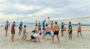 9 November 2017; Killian Clarke and Paul Geaney as the Ireland International Rules Squad play a game of Volleyball at Glenelg Beach, Adelaide, Australia. Photo by Ray McManus/Sportsfile