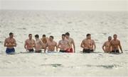 9 November 2017; Members of the squad including, Conor Sweeney, Paul Geaney, Paul Murphy, Sean Powter, Brendan Harrison, Paul Geaney, Kevin Feely, and Michael Murphy as the Ireland International Rules Squad relax at Glenelg Beach, Adelaide, Australia. Photo by Ray McManus/Sportsfile