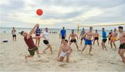 9 November 2017; All eyes on the ball as Peter Crowley tries to return during an Ireland International Rules Squad game of Volleyball at Glenelg Beach, Adelaide, Australia Photo by Ray McManus/Sportsfile