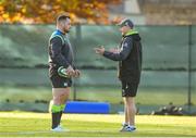 9 November 2017; Head coach Joe Schmidt, right, with Cian Healy during Ireland squad training at Carton House in Maynooth, Kildare. Photo by Matt Browne/Sportsfile