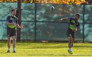 9 November 2017; Robbie Henshaw, left and Bundee Aki during Ireland squad training at Carton House in Maynooth, Kildare. Photo by Matt Browne/Sportsfile