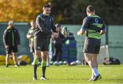 9 November 2017; Jacob Stockdale, left, with Jack McGrath during Ireland squad training at Carton House in Maynooth, Kildare. Photo by Matt Browne/Sportsfile