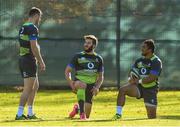 9 November 2017; Robbie Henshaw, left, Stuart McCloskey, centre, and Bundee Aki during Ireland squad training at Carton House in Maynooth, Kildare. Photo by Matt Browne/Sportsfile