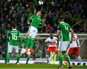 9 November 2017; Kyle Lafferty of Northern Ireland  during the FIFA 2018 World Cup Qualifier Play-off 1st leg match between Northern Ireland and Switzerland at Windsor Park in Belfast. Photo by Oliver McVeigh/Sportsfile