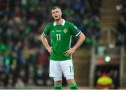 9 November 2017;Chris Brunt of Northern Ireland dejected after the FIFA 2018 World Cup Qualifier Play-off 1st leg match between Northern Ireland and Switzerland at Windsor Park in Belfast. Photo by Oliver McVeigh/Sportsfile