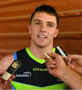 10  November 2017; Sean Powter talking to reporters after Ireland International Rules Squad training at the Gaelic Football and Hurling Association of South Australia, St. Mary's Park, Adelaide, Australia Photo by Ray McManus/Sportsfile