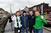 10 November 2017; Republic of Ireland supporters, from left, Francis Carroll, Garvin Cummins, Emmet Cummins and Eamonn Clancy, from Stradbally, Co Waterford in Copenhagen ahead of the FIFA 2018 World Cup Qualifier Play-off 1st leg against Denmark on Saturday. Photo by Ramsey Cardy/Sportsfile