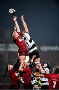 10 November 2017; Anna Caplice of Munster takes the ball in the lineout against Rachel Taylor of Barbarians RFC during the Women's Representative Match match between Munster and Barbarians RFC at Thomond Park in Limerick. Photo by Matt Browne/Sportsfile