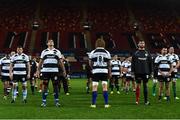 10 November 2017; Barbarians RFC players lead by Willie Britz and Donncha O'Callaghan stand in the memory of Anthony Foley before the Representative Match between Barbarians RFC and Tonga at Thomond Park in Limerick. Photo by Matt Browne/Sportsfile