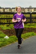 11 November 2017; VHI representative Triona Campbell during the Naas parkrun where Vhi hosted a special event to celebrate their partnership with parkrun Ireland. Former Kildare GAA Ladies football captain and 2016 All-Ireland winner, Aisling Holton was on hand to lead the warm up for parkrun participants before completing the 5km course alongside newcomers and seasoned parkrunners alike. Vhi provided walkers, joggers, runners and volunteers at Naas parkrun with a variety of refreshments in the Vhi Relaxation Area at the finish line. A qualified physiotherapist was also available to guide participants through a post event stretching routine to ease those aching muscles. To register for a parkrun near you visit www.parkrun.ie. Photo by Piaras Ó Mídheach/Sportsfile