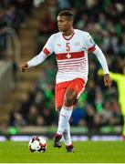 9 November 2017; Manuel Akanji of Switzerland during the FIFA 2018 World Cup Qualifier Play-off 1st leg match between Northern Ireland and Switzerland at Windsor Park in Belfast. Photo by Oliver McVeigh/Sportsfile