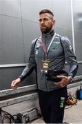 11 November 2017; Daryl Murphy of Republic of Ireland arrives prior to the FIFA 2018 World Cup Qualifier Play-off 1st Leg match between Denmark and Republic of Ireland at Parken Stadium in Copenhagen, Denmark. Photo by Stephen McCarthy/Sportsfile