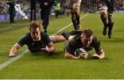 11 November 2017; Andrew Conway of Ireland scores his side's first try during the Guinness Series International match between Ireland and South Africa at the Aviva Stadium in Dublin. Photo by Matt Browne/Sportsfile