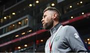 11 November 2017; Daryl Murphy of Republic of Ireland prior to the FIFA 2018 World Cup Qualifier Play-off 1st Leg match between Denmark and Republic of Ireland at Parken Stadium in Copenhagen, Denmark. Photo by Stephen McCarthy/Sportsfile
