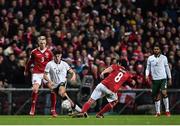 11 November 2017; Callum O'Dowda of Republic of Ireland in action against Thomas Delaney of Denmark during the FIFA 2018 World Cup Qualifier Play-off 1st Leg match between Denmark and Republic of Ireland at Parken Stadium in Copenhagen, Denmark. Photo by Seb Daly/Sportsfile